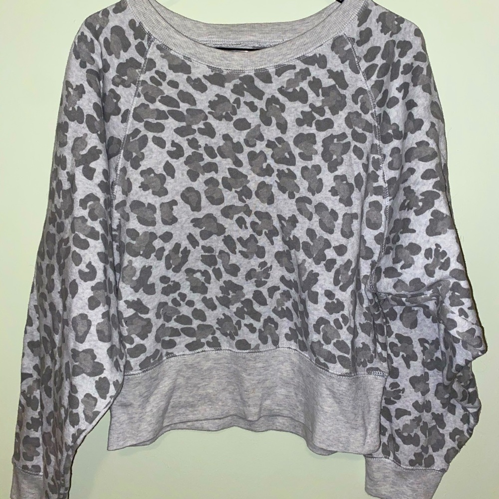 Gray Cheetah Crewneck